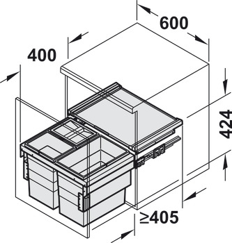 Hailo Cargo Synchro 600 Bin 28+2x13L - view 2