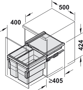 Hailo Cargo Synchro 500 Bin 28+18L - view 2