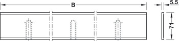 Designer Panel for Pull Out Frame Häfele Dresscode Width B 712 mm for cabinet width 800 mm traffic white RAL 9016 - view 4