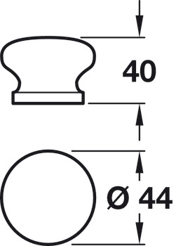 CrossGrain Knob Stain Oak D44mm - view 2