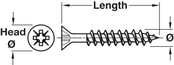 Multipurpose Screw, Countersunk Head, Partially Threaded, 6.0 x 120 mm - view 2