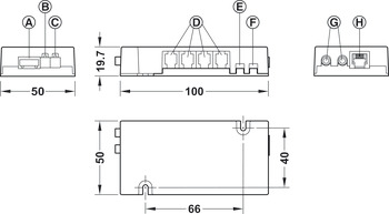 Furniture Terminal for Controlling EFL 3/EFL 3C Furniture Locks Standard - view 2