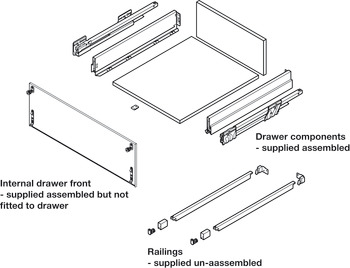 NPS Stack Tower Rail Set 1+4 450mm Silver - view 5