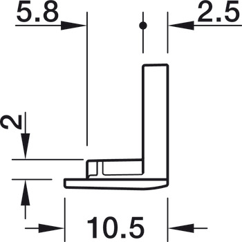 Loox5 1106 Profile Rectangle Endcaps Plastic Black x10 - view 2