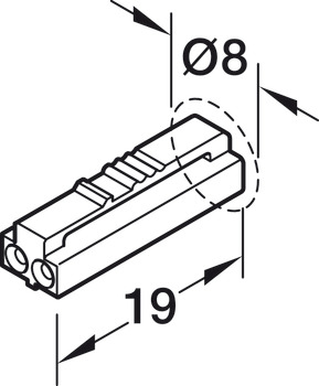 Connecting Lead for Loox5 24 V Modular Lights and Other Consumers With snap-in connector Length 2000 mm 24 V - view 3