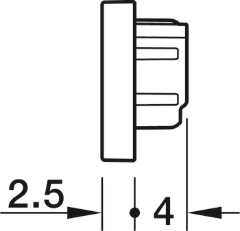 Loox5 2102 Profile Endcaps SM Plastic Black - view 2