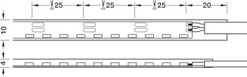 LED Flexible Strip Light 12 V Length 3000 mm 4 mm Rated IP44 Loox5 LED 2099 120 LEDs/ m 9.6 W/m Cool white 5000 K - view 5
