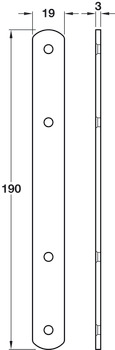 Door Panel Con.Plt 3.0x19x190mm Steel ZP - view 2