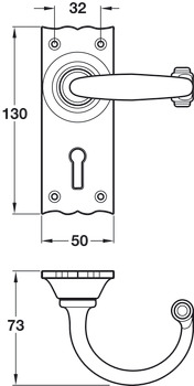 Wessex Lvr Hdls+Plt Lock Std KW BA - view 2