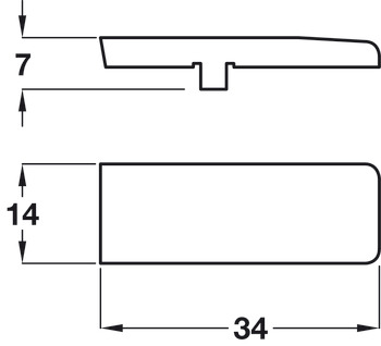 Cover Cap for Hinge Arm for Quick Fixing Hinges Häfele Metalla 310 For overlay hinges - view 2
