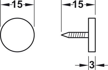 Magnetic Catch Pull 3.0 for Screw Fixing Round Housing for screw fixing Brown - view 2