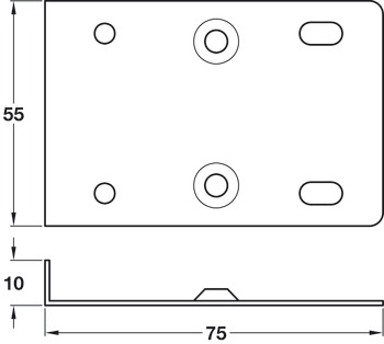Cabinet Repair Plates for Mounting Hinge Plates with Pre-Mounted Euro Screws Bright zinc plated - view 5