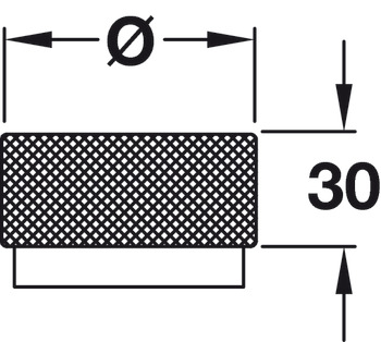 Knob Aluminium Ø 38-50 mm Graf Big Brushed black Ø 38 mm - view 2