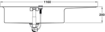 Sink GROHE K1000 single bowl Drainer Left - view 5