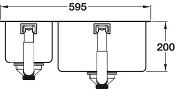 Sink GROHE K700 1.5 bowl Half bowl position: Right - view 5