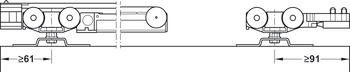 Complete Set for 1 Door for Sliding Interior Doors Slido D-Line11 Top hung system Slido D-Line11 80-P with soft close - view 4