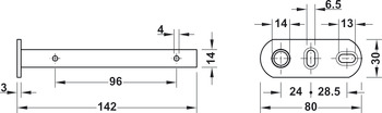 Tenti-7 Shelf Support Steel ZP - view 2