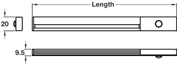 LED Strip Light 24 V Length 380-1130 mm Rated IP20 Loox Compatible LED Blade IFR With infrared sensor switch Length 530 mm natural white 4000 K - view 4