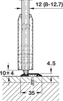 Fitting Set for Sliding Glass Interior Doors Hawa-Junior 120/GP Top hung system For 1 door - view 5
