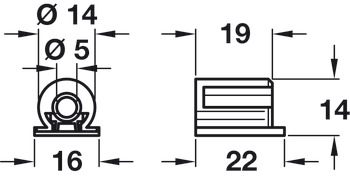 Con Shelf Support D5mm Plug Plastic Grey 7035 - view 3