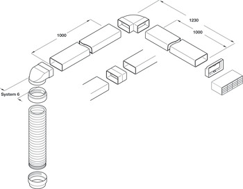 Manrose 150mm Airbrick Duct Set 3m Wht - view 2