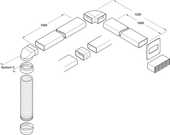 Manrose 125mm Airbrick Duct Set 3m Brw - view 2