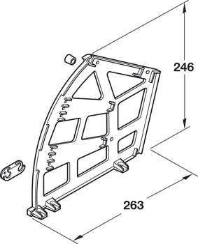 Shoe Rack for 3 Shelves Plastic Wht 1Set=2pcs - view 4