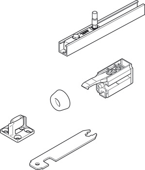 Fitting Set for Sliding Interior Pocket Doors Hawa Junior 80/B Top hung system For 1 door standard version - view 2