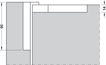 Concealed Mortice Hinge Set for Flush Doors CIR Unhanded for left or right hand use Galvanized finish - view 5