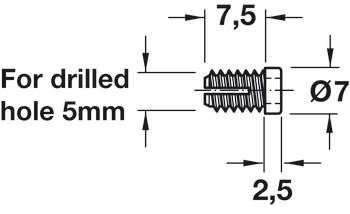 Arret Cabinet Connector D10mm Dowel Wht - view 3