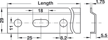 Cabinet Hanger Wall Rail 29x1250mm SG - view 3