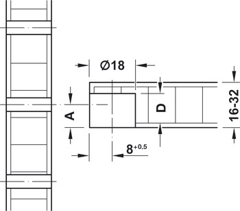 Tab 18 Shelf Connector 16mm Plug Zinc Alloy NP - view 5