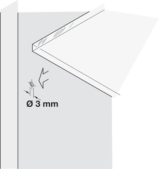 Gls Shelf Support D3mm Steel NP/Plastic Trans - view 3