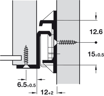 Roller Drawer Runner Base Sgl 35kg 700mm Wht - view 4