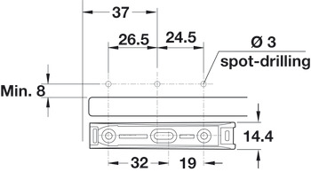 Surface Mount Long Version for K Push Tech Door Catch Engineering plastic Anthracite - view 5