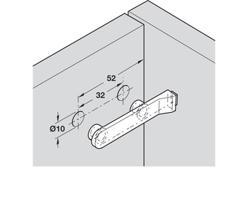 Door Stop w 2 Dowels Plastic/PVC Trans 100pcs - view 3