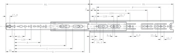 3832-SC FD BB Drawer Runner Full 45kg 500mm Black - view 5