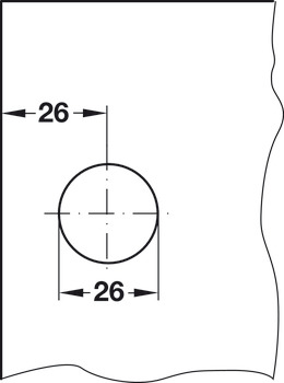 Glass Door Cylinder Lever Lock with Nut Attachment for Glass Panels from 4-10 mm With straight locking cam Closure direction 90° B (C E H)  keyed to differ polished nickel plated - view 4