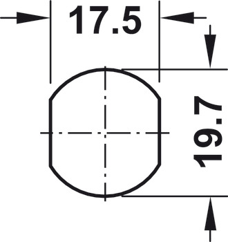 Cam Lock for Square Profile Key with Straight Cam and Nut Attachment Closure direction 180° 1 (2-8) length L 26.0 mm - view 3