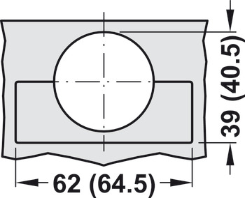 Concealed Cup Hinge 110° for 45° Angle Cabinets Inset Mounting Tiomos Screw fixing cup 45/9.5 without soft close - view 4