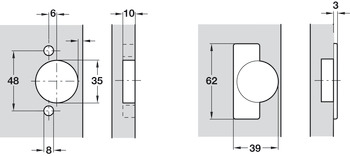 Swing Up 90D Hinge SF Cup Galvanised Steel - view 4