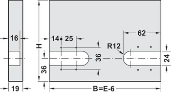 Chest Lid Hinge for Medium Sized Lids Opening angle 105° White - view 4