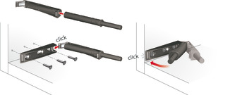 Push Door Catch Concealed or Surface Mounted Short Version with Buffer K Push Tech Anthracite - view 5