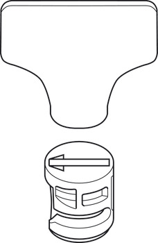Minifix 15 Tightening Key Galvanised Steel - view 3