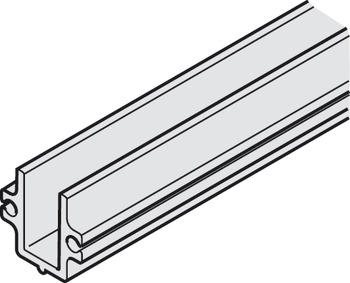 Bottom Channel for Glass Interior Doors Hawa-Junior 40 Top hung system Length 2500 mm