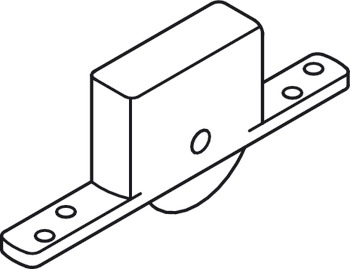 Bottom Roller for Sliding Interior and Exterior Doors Straightaway 720 Bottom rolling system Steel wiith ball bearing