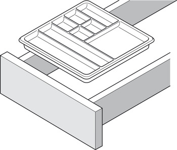 Pen Tray w 11 Comp 332x277x18.5mm Plastic Antique - view 4