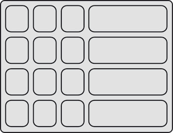 Drawer Insert Shallow Variant-D 2.5 mm material thickness With 16 compartments - view 3