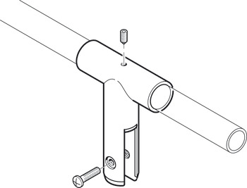 Hanger 316 L Cubicle Fittings for 13 mm Board Partitions PBA Stainless steel Satin finish - view 3