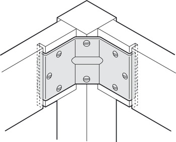 Corner Brace for Attaching Table Legs to Table Frame Height 70 mm Steel Galvanized - view 2
